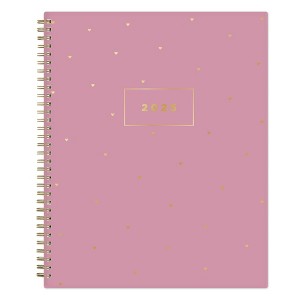 Ashley G for BlueSky 2025 Weekly/Monthly Planner 11.18"x9.37" Wirebound Tiny Sweethearts: Adult Stationery, Pink Tabs - 1 of 4
