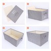 REGALWOVEN Fabric Foldable Closet Storage Bins with Handles 2 Pcs - image 3 of 4