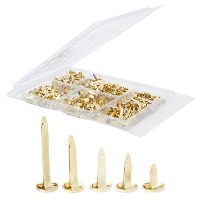 Staples Gold Round Head Fasteners ¼ Width 1 ½ Capacity 100/pk