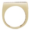 Pompeii3 Men's 1CT Diamond Rectangle Cluster Ring 10k Yellow Gold - 3 of 4