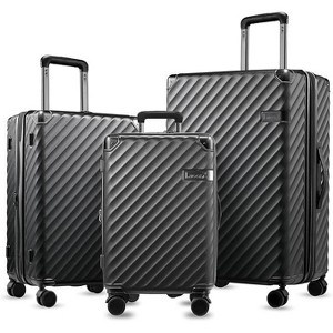 LUGGEX Luggage with Spinner Wheels, Polycarbonate Expandable Hard Shell Suitcase - 1 of 4