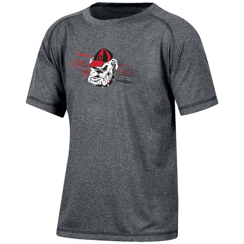 NCAA Georgia Bulldogs Boys&#39; Gray Poly T-Shirt, 1 of 4
