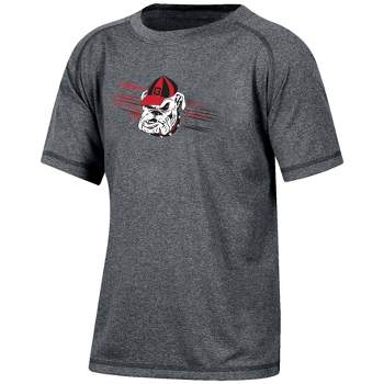 NCAA Georgia Bulldogs Boys' Gray Poly T-Shirt