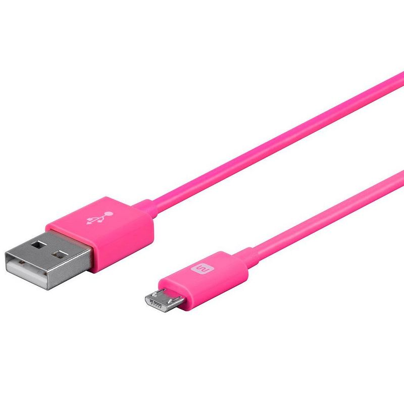 Monoprice USB Type-A to Micro Type-B Cable - 10 Feet - Pink | 2.4A, 22/30AWG - Select Series, 2 of 7