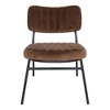 LeisureMod Marilane Velvet Accent Chair with Cushioned Upholstery for Living Rooms, Offices, and Lounges - 3 of 4