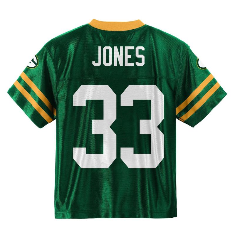 NFL Green Bay Packers Toddler Boys' Short Sleeve Jones Jersey, 3 of 4