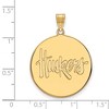 Black Bow Jewelry 10k Yellow Gold Nebraska Cornhuskers NCAA Extra Large Pendant - 2 of 3