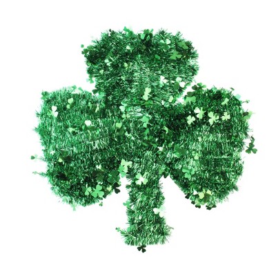 Northlight 17" St. Patrick's Day Irish Shamrock Tinsel Window Decoration