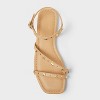 Women's Florence Embellished Ankle Strap Sandals with Memory Foam Insole - Universal Thread™ Tan - 3 of 4
