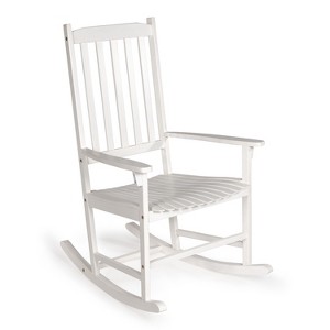 Seagrove Farmhouse Classic Slat-Back 350-LBS Support Acacia Wood Outdoor Rocking Chair- JONATHAN Y - 1 of 4