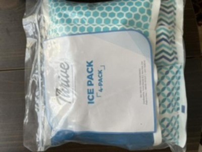 Thrive 4 Pack Small Reusable Ice Packs For Lunch Box Or Cooler