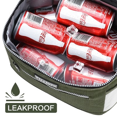Medium Olive Insulated Thermal Lunch Tote Bag