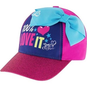 JoJo Siwa Little Girl’s Baseball Hat for Ages 4-7- Blue - 1 of 4