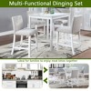 5-Piece Dining Set with Wooden Kitchen Table and 4 Chairs - 3 of 4