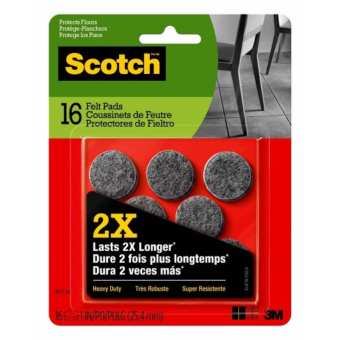 16pk Heavy Duty Felt Gray - Scotch