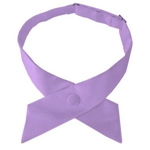 Women's Solid Color 1.75" W x Up to 19" L Crossover Tie Uniform Adjustable Neck tie - 1 of 3