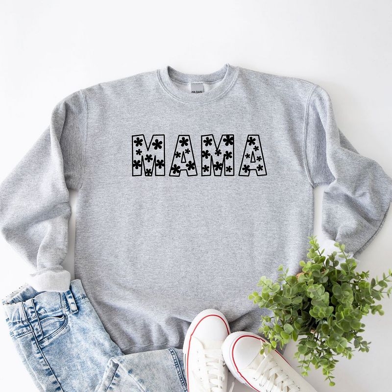 Simply Sage Market Women's Graphic Sweatshirt Flower Mama Bold, 3 of 4