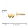 Black Bow Jewelry Kids Double Heart Screw Back Post Earrings in 14k Yellow Gold - 4 of 4