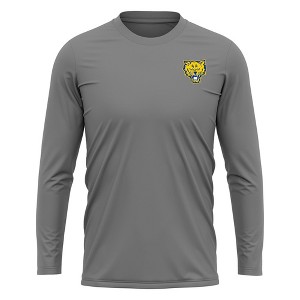 Fort Valley State University Adult Sport Long Sleeve Left Chest Logo, Athletic Heather - 1 of 4