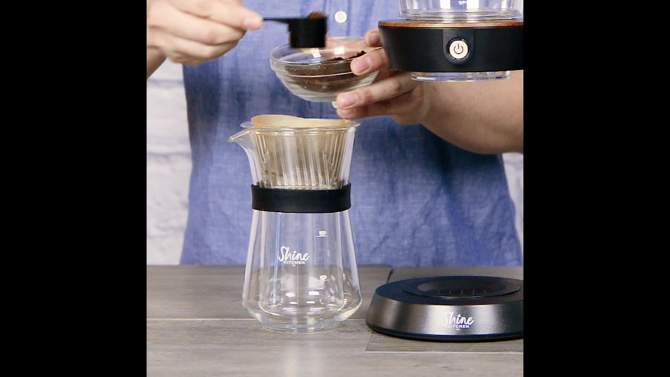Shine Kitchen Co. Autopour Automatic Pour Over Coffee Machine – Black, 2 of 13, play video