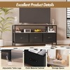 39" TV Stand Dresser with 2 Fabric Drawers, Modern Entertainment Center for 50" TVs, Living Room Storage Cabinet - 3 of 4