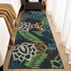 Washable Modern Floral Rug Non Slip Low Pile Rug Soft Contemporary Throw Floor Cover Foldable Indoor Carpet for Living Room Bedroom - 4 of 4
