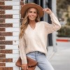 Women's Beige Cozy Chic Knitted Sweater with Lace Details - Cupshe - 2 of 4