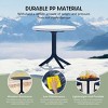 WestinTrends Playa 5-Piece Modern Round Patio Dining Table Set with Stackable Patio Dining Chairs - 3 of 4