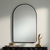 Uttermost Clara Arch Top Vanity Decorative Wall Mirror Modern Beveled Matte  Black Metal Frame 24 Wide For Bathroom Bedroom Living Room Home Entryway :  Target