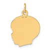 Black Bow Jewelry 14k Yellow Gold Polished Boys Head Charm or Pendant, 16mm - 3 of 4