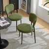 Gulches Set of 2 Upholstered Dining Chairs - Green Contemporary Style with Soft Padded Seat/Backrest & Metal Legs, Easy Assembly for Dining Room - 2 of 4