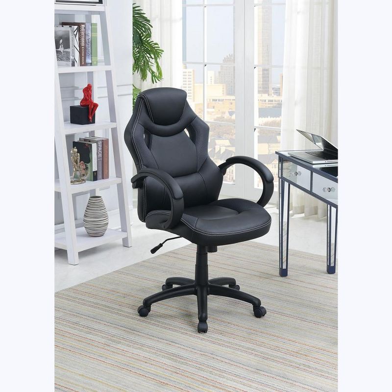 Simple Relax Adjustable Height Executive Office Chair in Black, 2 of 5