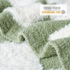Snuggle Sac Faux Fur Checkered Throw Blanket, Fluffy Feather Yarn Blend Bedding Blankets for Couch or Bed - 3 of 4