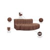 Meridian Furniture,Arc Cognac Vegan Leather Modular Sofa - 3 of 4