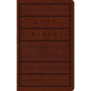 ESV Large Print Personal Size Bible (Trutone, Brown, Engraved Mantel Design) - by  Esv Bibles (Leather Bound) - 1 of 1