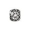 Black Bow Jewelry Bali Solid & Open Hearts Bead Charm in Antiqued Sterling Silver, 10mm - 2 of 4