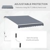 Resenkos Patio Awning, Outdoor Sun Shade Shelter Cover Awnings,13' x 8' Patio Awning with UV Protection and Easy Crank Opening, - 4 of 4