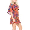 LA LEELA Women's Summer Mini Swimwear Vacation Bathing Suit Loose Beach Wear Swimsuit Cover Ups Medium-Large Multicolored, Abstract - 4 of 4
