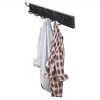 Phiestina Wall-Mounted Farmhouse Coat Rack with 5 Standard Hooks - Black - 4 of 4