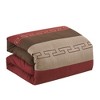 Esca Erlind Modern & Sleek 9 Piece Comforter Bed In A Bag Set: Comforter, Shams, Cushion, Pillow, Flat Sheet, Fitted Sheet, Pillowcases - Brown - 3 of 4