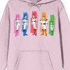 Voltron Defender Of The Universe Characters Long Sleeve Cradle Pink Unisex Adult Hooded Sweatshirt - 2 of 2