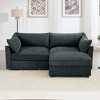 AENKYO Modern Crescent Cloud Oversized Sectional Sofa with Storage Removable Ottoman, Chenille Fabric 2-6 Seater for Living Room, Easy to Assemble - 3 of 4