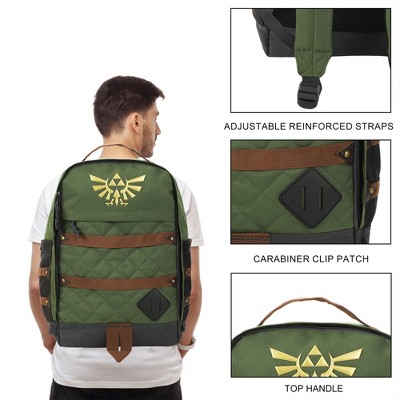 The Legend of Zelda Hyrule Crest 17" Green adult Backpack — фото 2