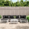 vidaXL Garden Lounge Set White Woven fabric, powder-coated steel, textilene - 2 of 4