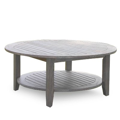 Teak Zuma Patio Coffee Table Gray - Cambridge Casual