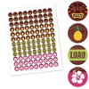 Big Dot of Happiness Tiki Luau - Tropical Hawaiian Summer Party Round Candy Sticker Favors - Labels Fitss Hershey's Kisses (1 sheet of 108) - 2 of 4