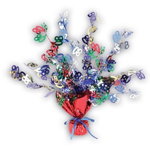 Beistle 80  Gleam 'N Burst Centerpiece, 15", (2/Pkg) Multicolored - 1 of 1
