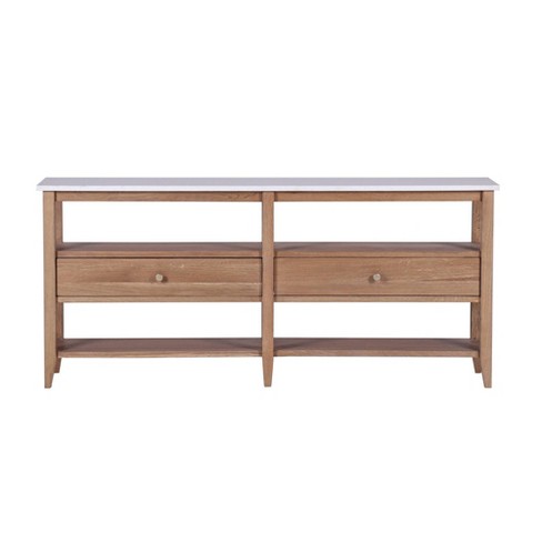 Almanor Wood Console Table Oak - New Heights : Target