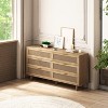 SeaCamel 6-Drawer Rattan Storage Organizer - Natural Finish for Bedroom & Living Room Accent - 2 of 4
