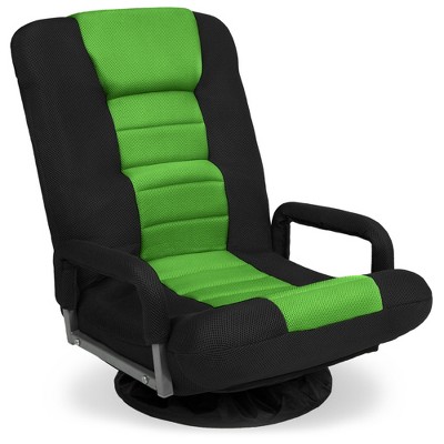 Best Choice Products 360-Degree Swivel Gaming Floor Chair w/ Armrest Handles, Foldable Adjustable Back